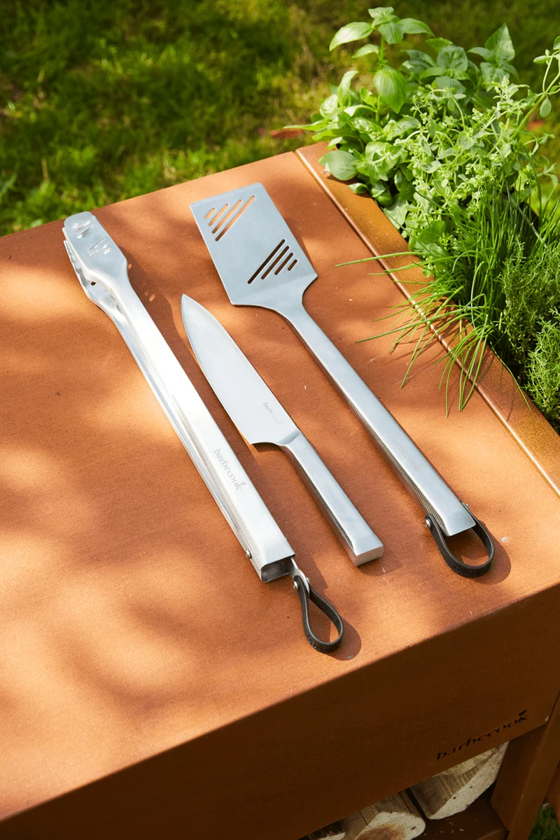 Barbecook Premium-Set mit Spatel, Messer und Zange