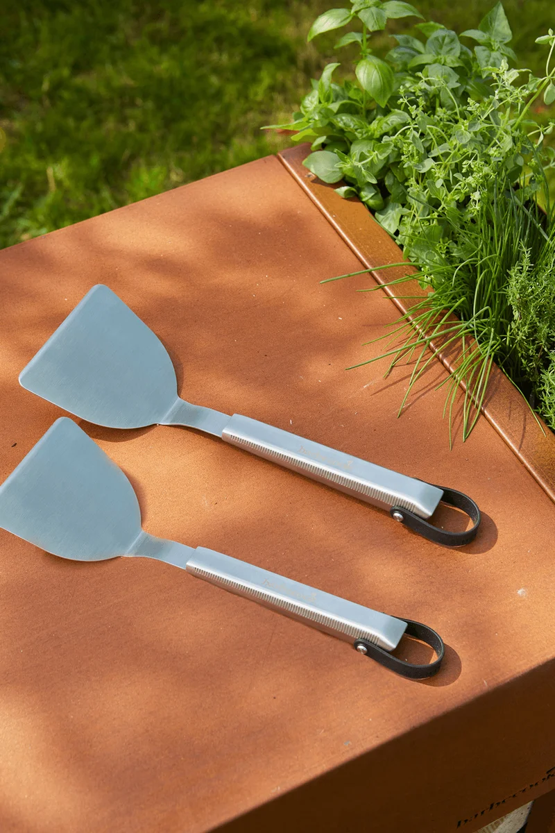 Barbecook Premium Plancha-Spatel-Set, 2-teilig, 33 cm