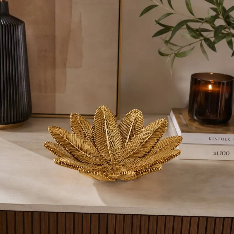 EDG Enzo De Gasperi Piatto Foglia D21 cm Oro