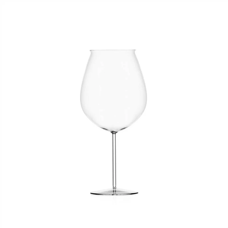 Ichendorf Milano Bacco Set 2 Calici Rosso Strutturato ed Elegante in Vetro Borosilicato