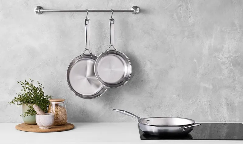Le Creuset Bratpfannen-Set 20/24/28 cm „Klassischer 3-lagiger Edelstahl“
