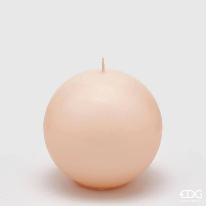EDG Enzo De Gasperi Candela Classica Sfera Rosa Antico D8 cm