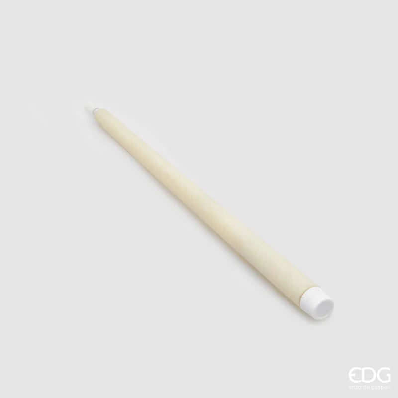 EDG Enzo De Gasperi Set 2 Candele Avorio Led con accesione e spegnimento Touch H25 cm