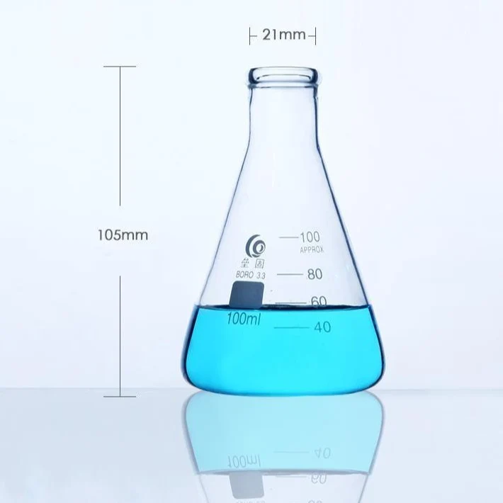 Erlenmeyerkolben mit Enghals, schwere Ausführung, Klarglas, 25 ml bis 5.000 ml