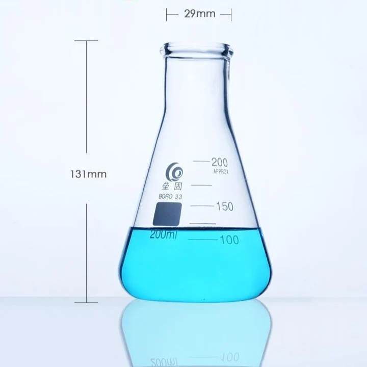 Erlenmeyerkolben mit Enghals, schwere Ausführung, Klarglas, 25 ml bis 5.000 ml