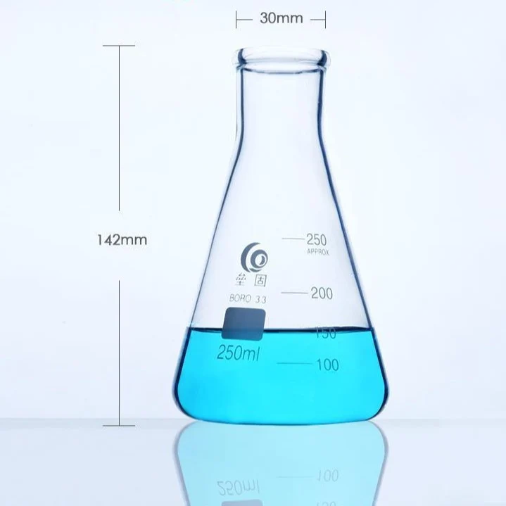 Erlenmeyerkolben mit Enghals, schwere Ausführung, Klarglas, 25 ml bis 5.000 ml