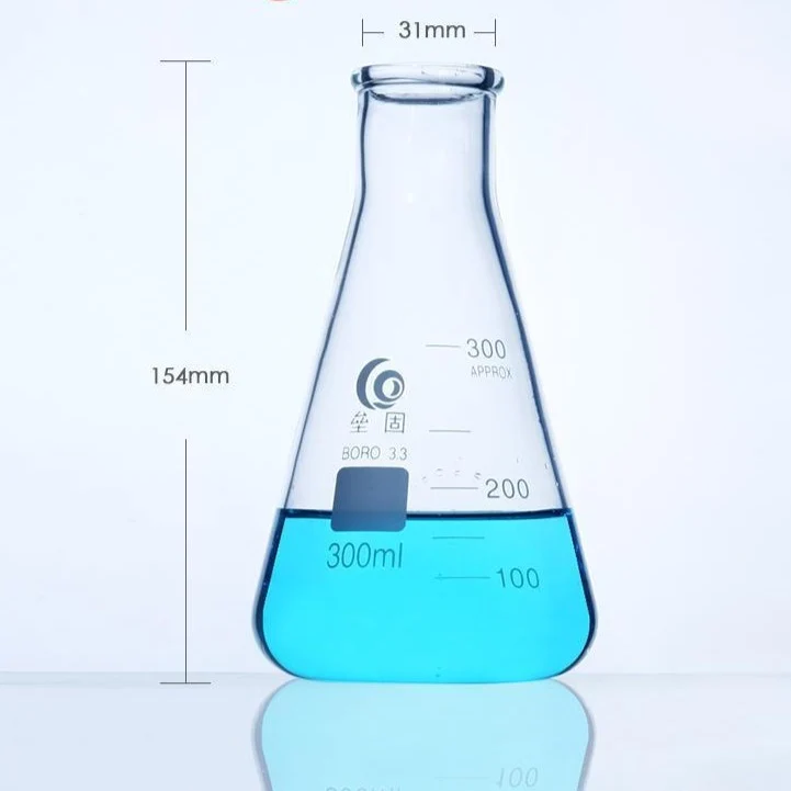 Erlenmeyerkolben mit Enghals, schwere Ausführung, Klarglas, 25 ml bis 5.000 ml