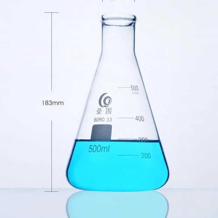 Erlenmeyerkolben mit Enghals, schwere Ausführung, Klarglas, 25 ml bis 5.000 ml