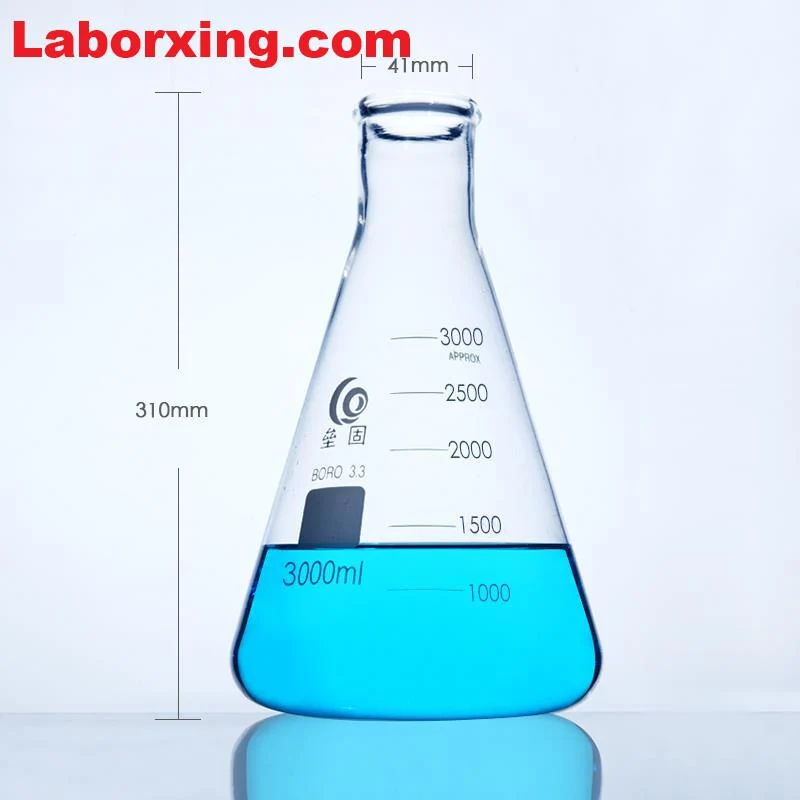 Erlenmeyerkolben mit Enghals, schwere Ausführung, Klarglas, 25 ml bis 5.000 ml