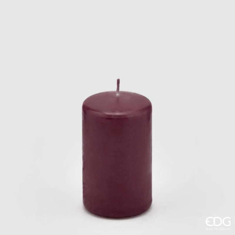 Enzo De Gasperi Candela Classic Moccolo H10 cm Rosso Scuro