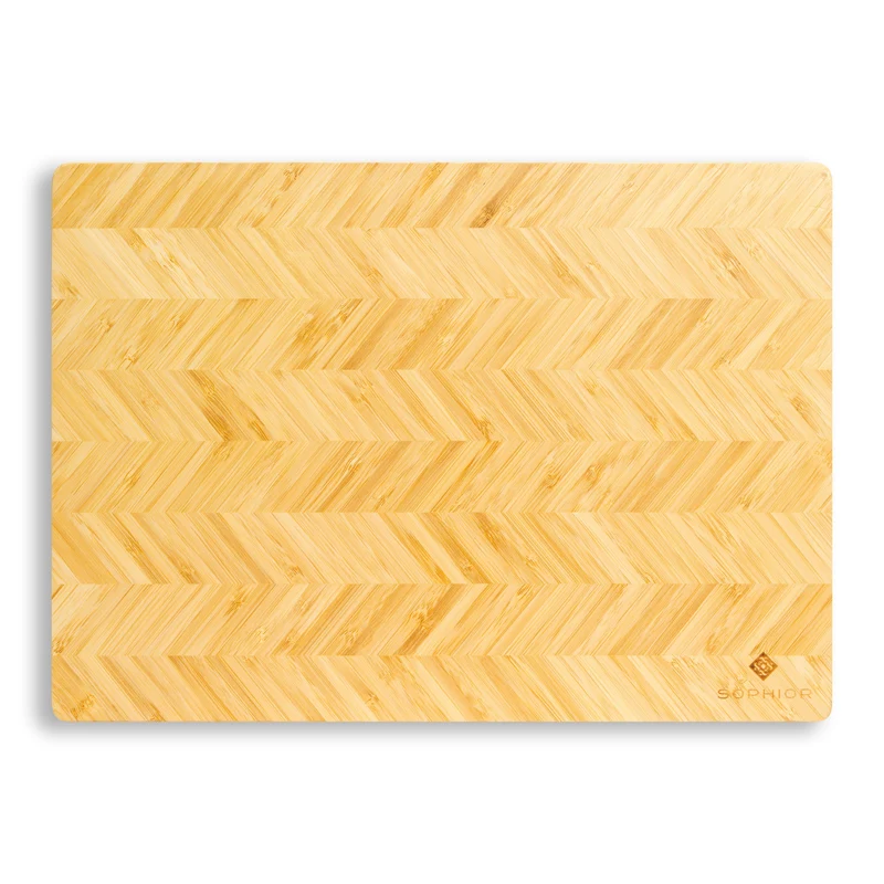 SOPHIOR Schneidebrett Bambus / Fischgrätmuster 42x30x1,8cm