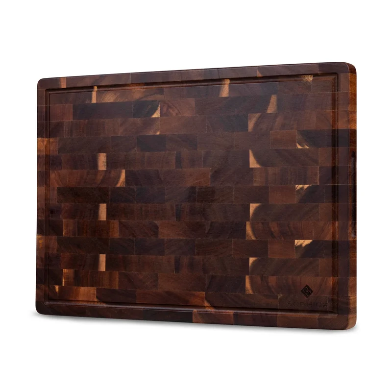 SOPHIOR Schneidebrett Akazie Groß - 42x30x2,5 mit Saftrille