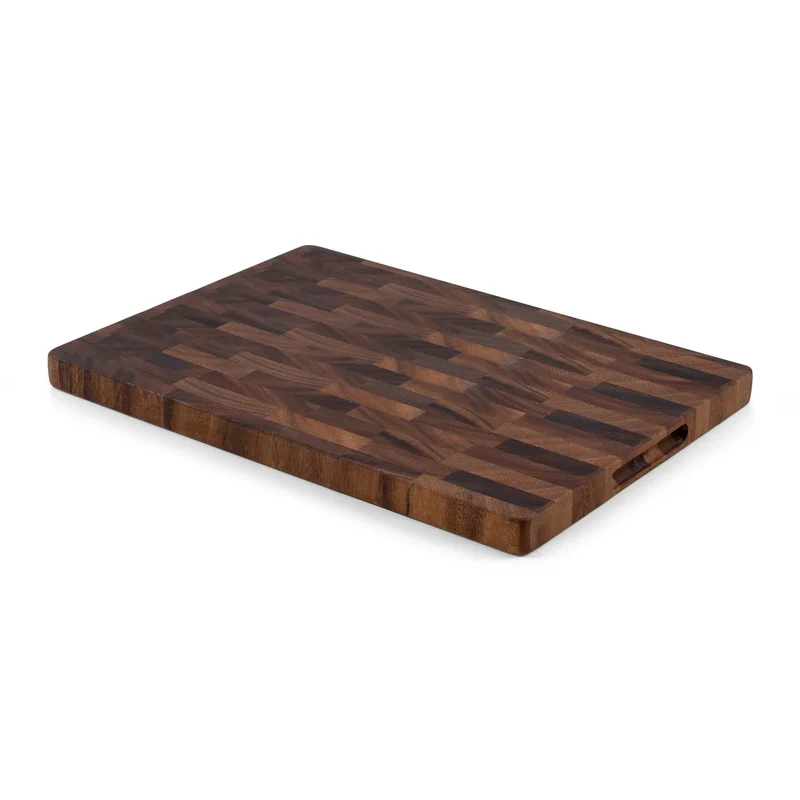 SOPHIOR Schneidebrett Walnuss Groß 42x30x2,5cm mit Saftrille
