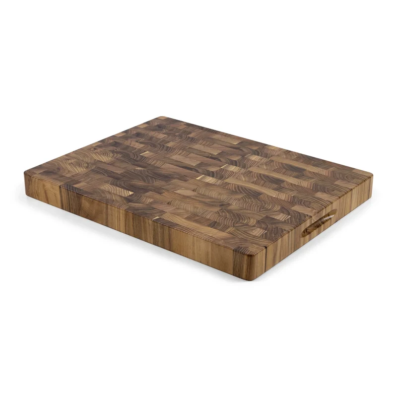 SOPHIOR Hackblock Teakholz mit Saftrille 45x35x4cm