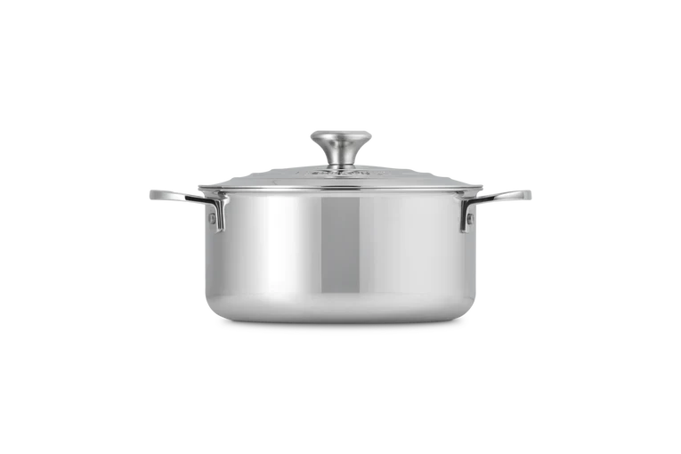 Le Creuset Flacher Topf „Edelstahl Signature“