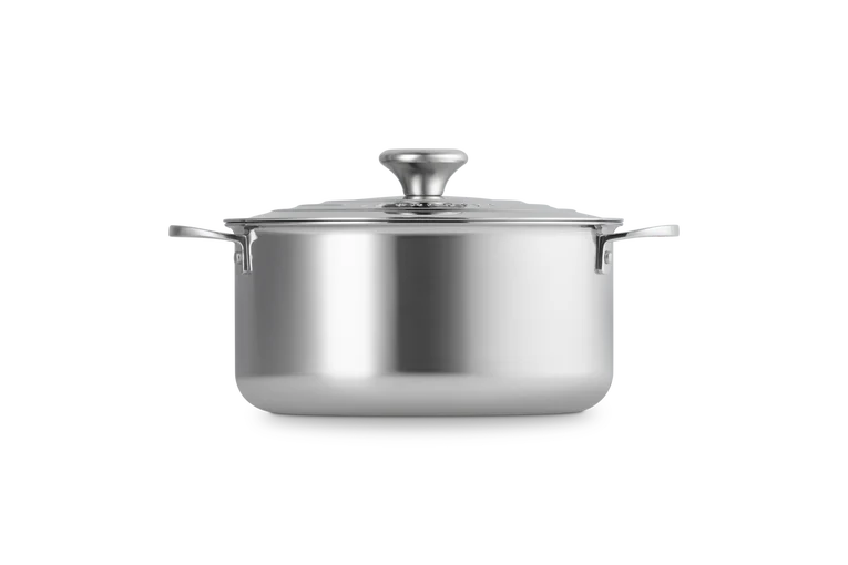 Le Creuset Flacher Topf „Edelstahl Signature“