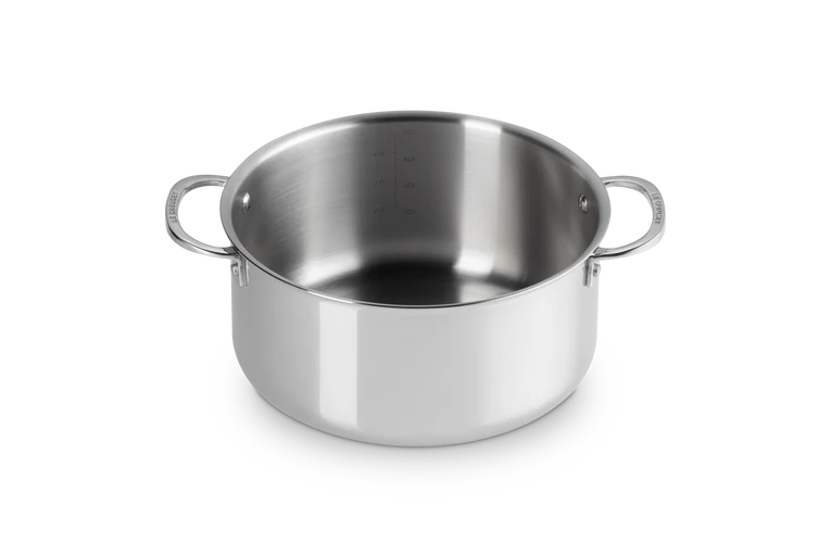 Le Creuset Flacher Topf „Edelstahl Signature“
