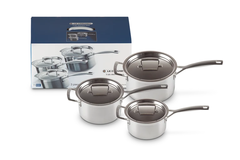 Le Creuset Classic 3-lagiges Edelstahl-Topfset