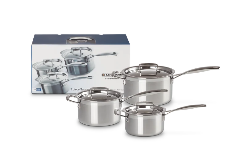 Le Creuset Classic 3-lagiges Edelstahl-Topfset