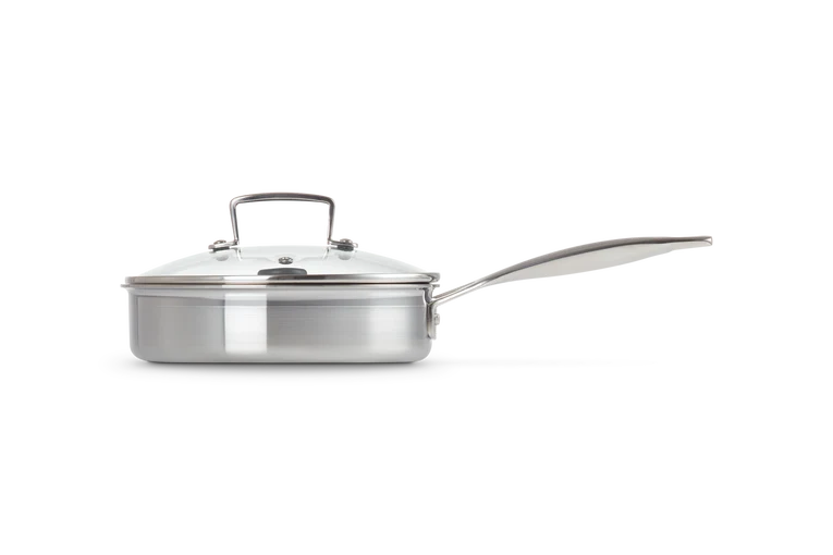 Le Creuset Classic 3-lagige Edelstahl-Bratpfanne mit 20 cm/1,5 l Einsatz