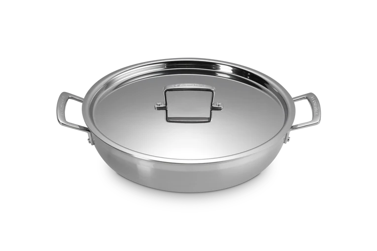 Le Creuset Provençal Schmorpfanne/Bratpfanne Ø30cm/4,8L 'Classic 3-ply Stainless Steel'