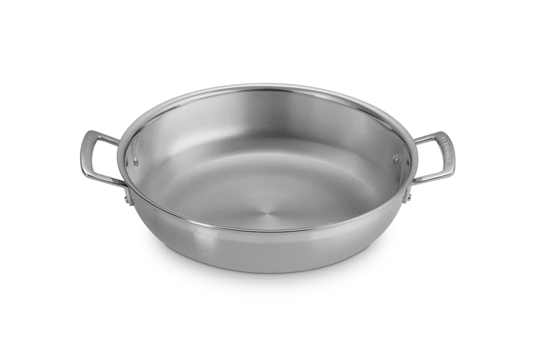 Le Creuset Provençal Schmorpfanne/Bratpfanne Ø30cm/4,8L 'Classic 3-ply Stainless Steel'