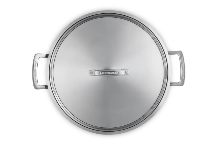 Le Creuset Provençal Schmorpfanne/Bratpfanne Ø30cm/4,8L 'Classic 3-ply Stainless Steel'