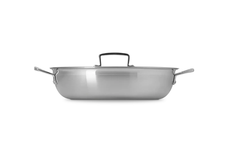 Le Creuset Provençal Schmorpfanne/Bratpfanne Ø30cm/4,8L 'Classic 3-ply Stainless Steel'