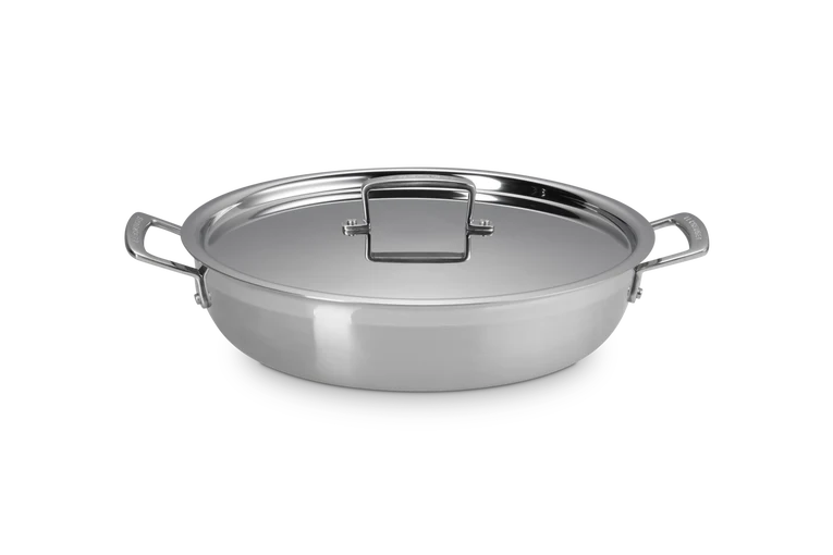 Le Creuset Provençal Schmorpfanne/Bratpfanne Ø30cm/4,8L 'Classic 3-ply Stainless Steel'