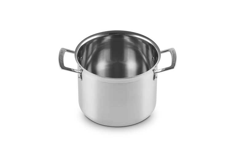 Le Creuset Stielkasserolle Ø20cm/5L mit Nudeleinsatz 'Klassischer 3-lagiger Edelstahl'