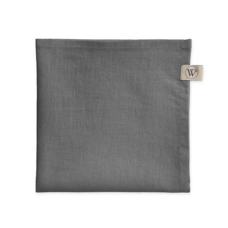 Walra Servietten, 4 Stück, 40 x 40 cm, Farbe „Lovely Linen“, Anthrazit
