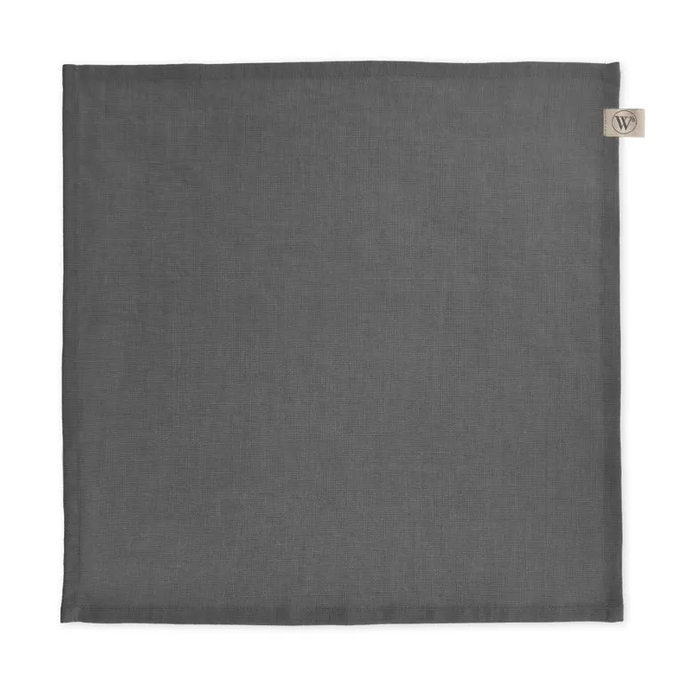 Walra Servietten, 4 Stück, 40 x 40 cm, Farbe „Lovely Linen“, Anthrazit