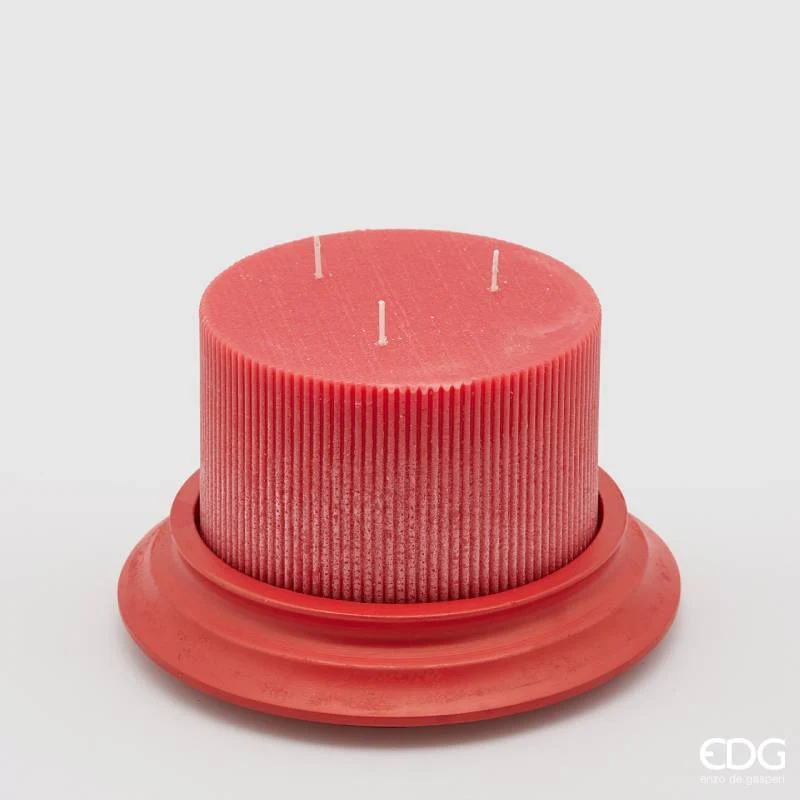 EDG Enzo De Gasperi Candela Dorica H10 D15 cm Rossa