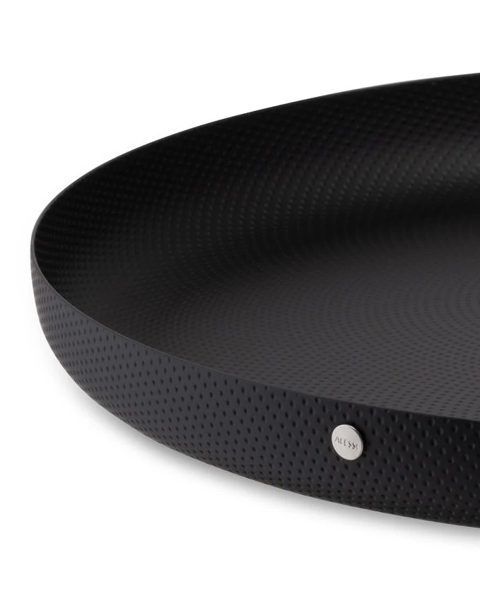 Rundes Tabeltt Texture 35 cm schwarz