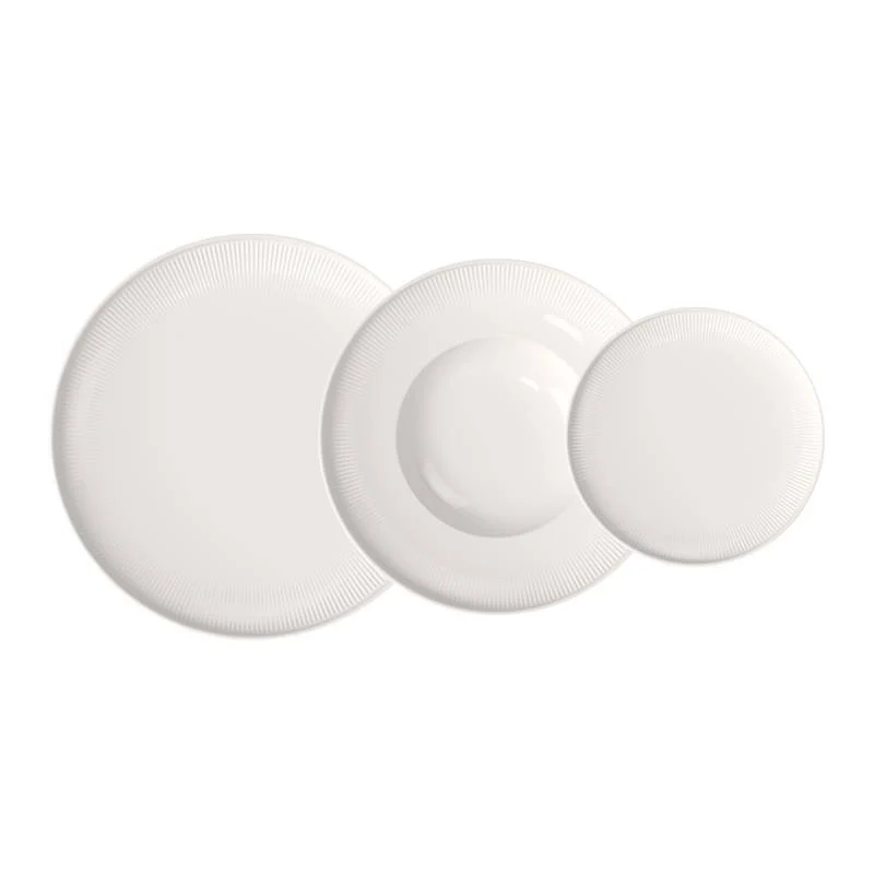 Villeroy & Boch Servizio Tavola 18 Pezzi Afina in Porcellana Bianca
