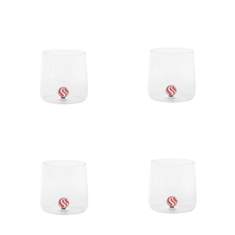 Zafferano Set 4 Tumbler Bilia Candy 44 cl Rosso