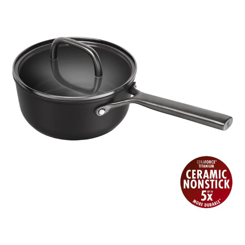 Zwilling Casseruola con Coperchio Milano 18 cm in Alluminio Nero