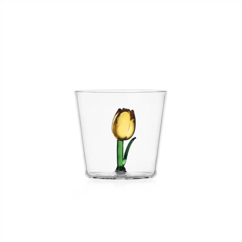 Ichendorf Milano Botanica Tumbler Tulipano Giallo 30cl in Vetro Borosilicato