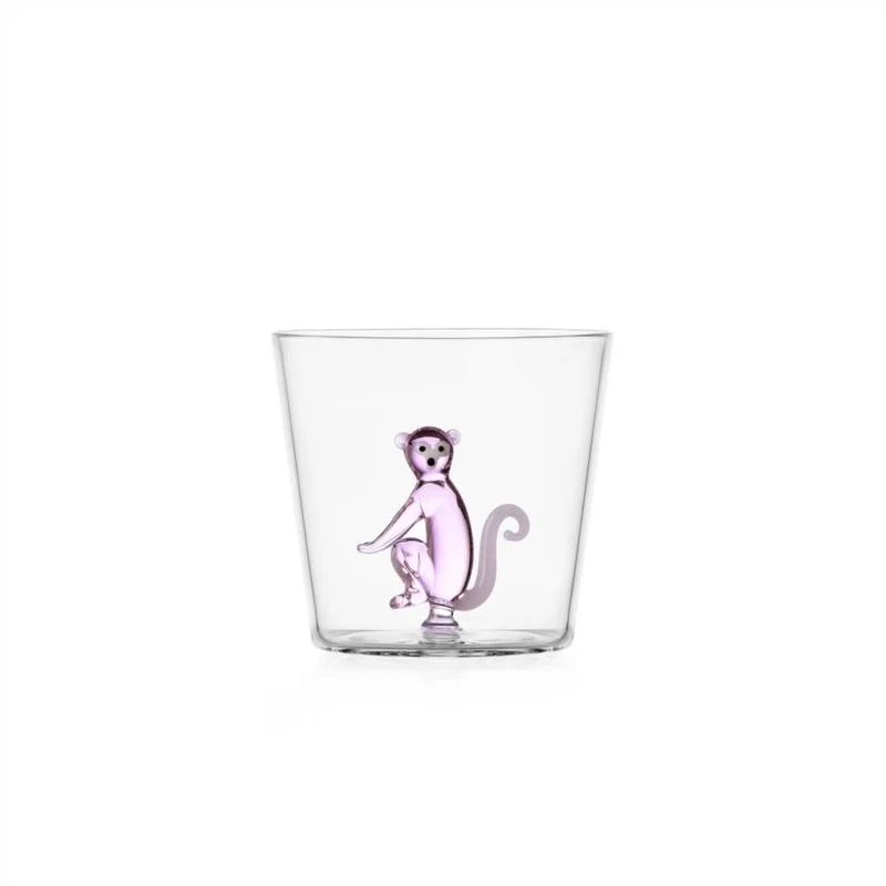 Ichendorf Milano Savannah Tumbler Scimmia Rosa 30cl in Vetro Borosilicato