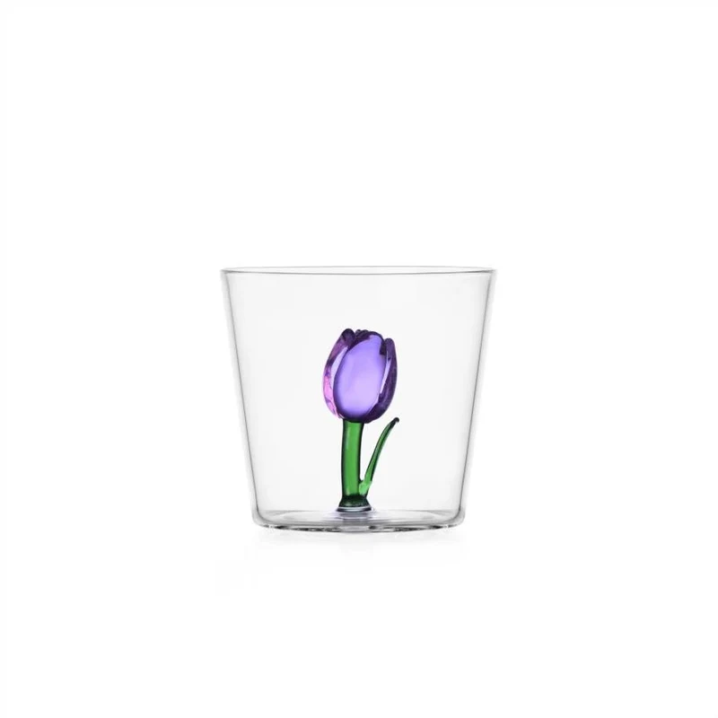 Ichendorf Milano Botanica Tumbler Tulipano Lilla 30cl in Vetro Borosilicato