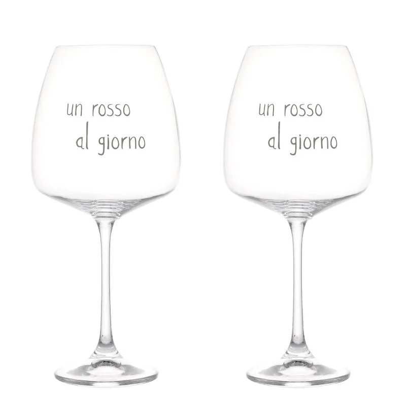 Simple Day Set 2 Calici Un Rosso Al Giorno 77 cl