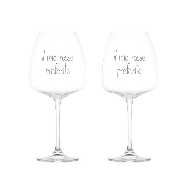 Simple Day Set 2 Calici Il Mio Rosso Preferito 77 cl