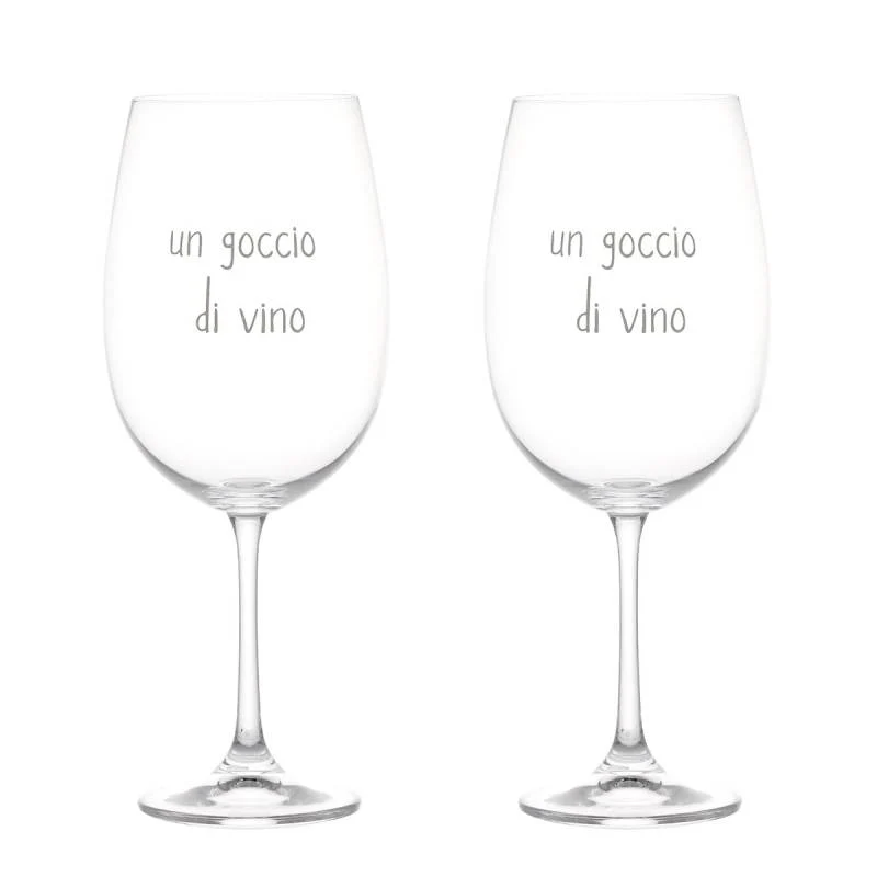 Simple Day Set 2 Calici Un Goccio di Vino 64 cl