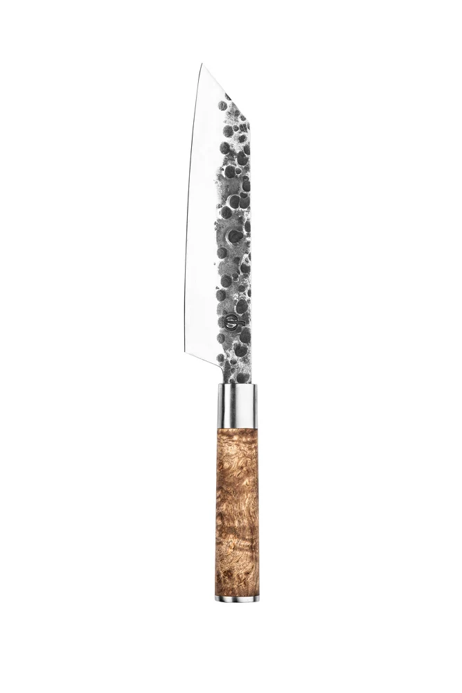 Geschmiedetes Bunka-Messerset VG10 mit Lederscheiden