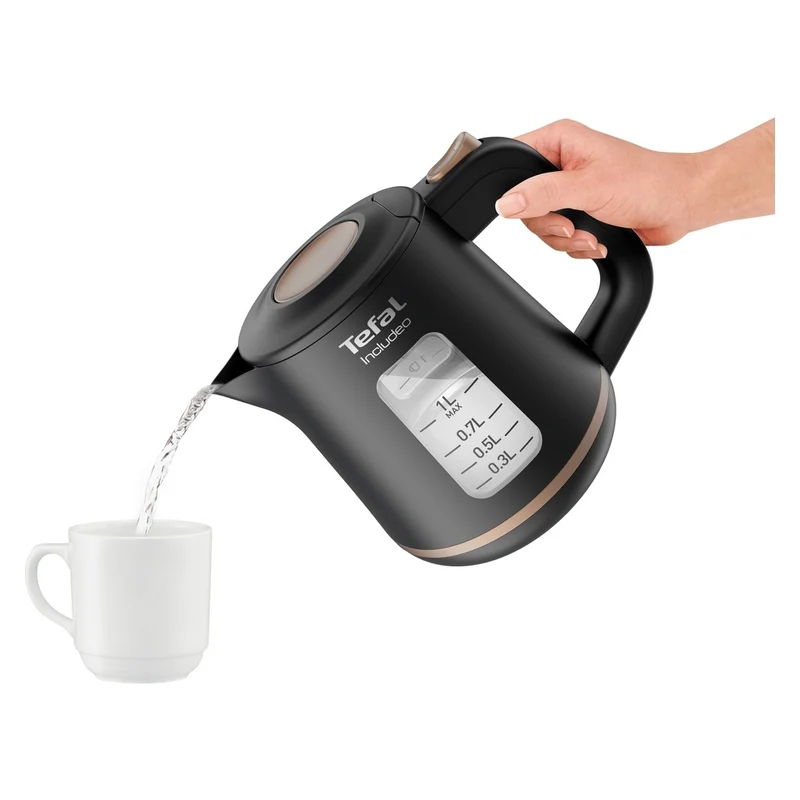 Tefal TEF Wasserkocher Includeo KI 5338 ant/gold
