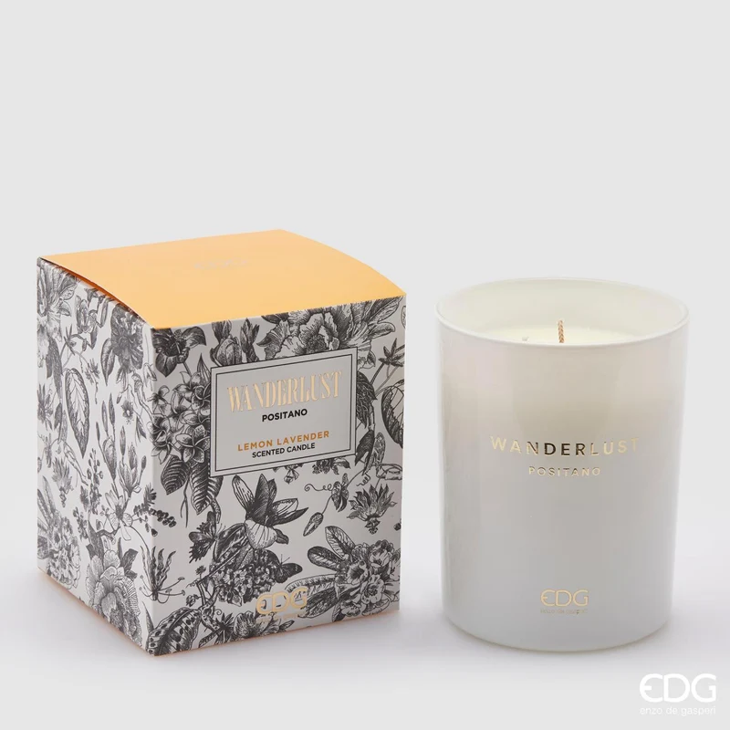 EDG Enzo De Gasperi Candela Wanderlust Positano H12,5 cm Lemon Lavander