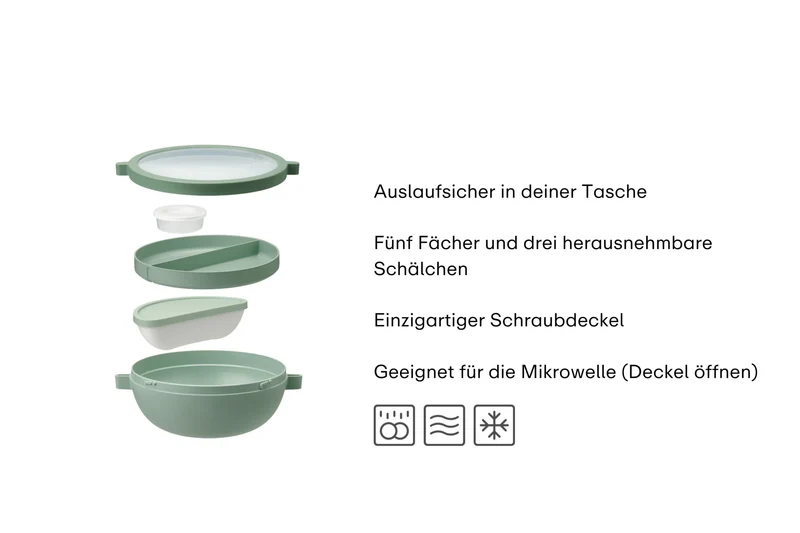 Lunchbowl nordic sage Vita 5tlg.