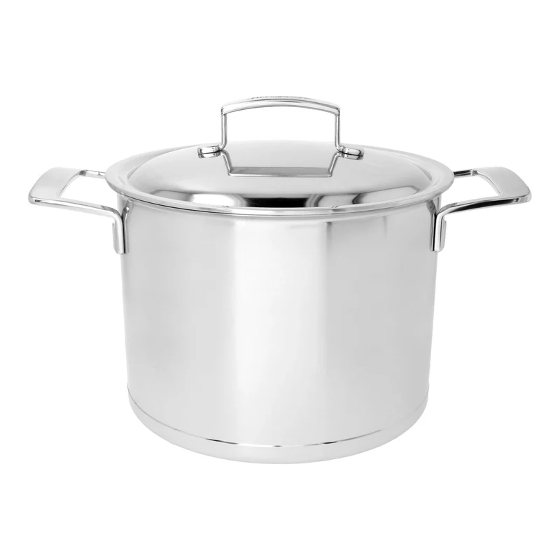 Demeyere Suppentopf mit doppelwandigem Deckel „Silber 7“, Ø 24 cm / 7,5 l