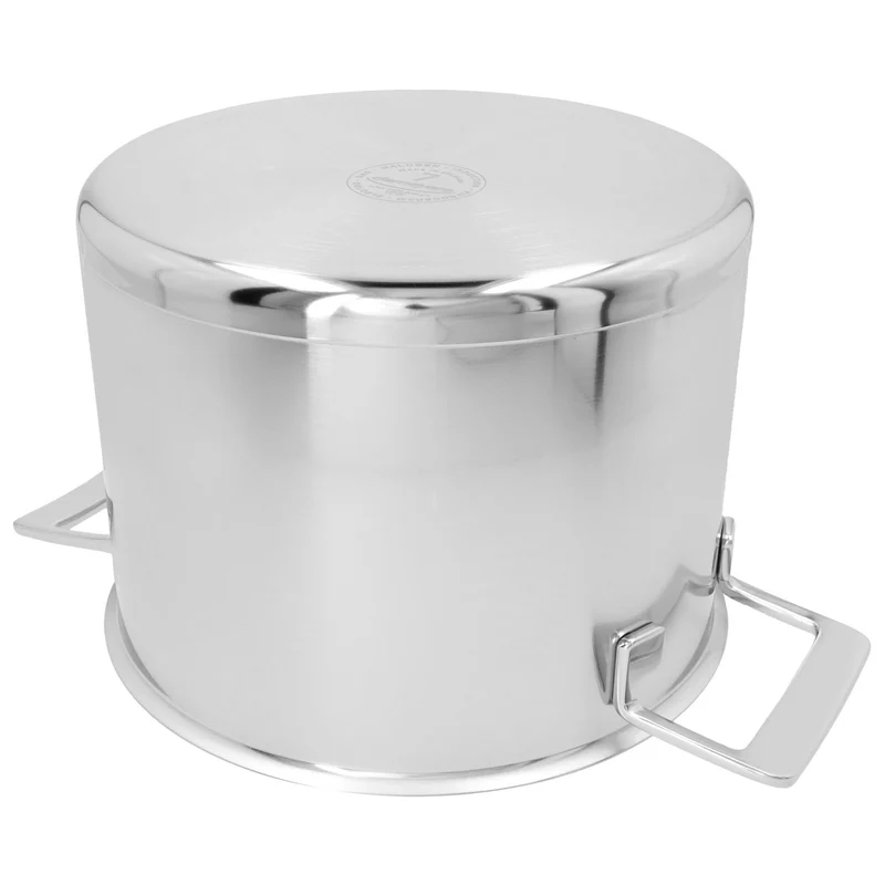 Demeyere Suppentopf mit doppelwandigem Deckel „Silber 7“, Ø 24 cm / 7,5 l