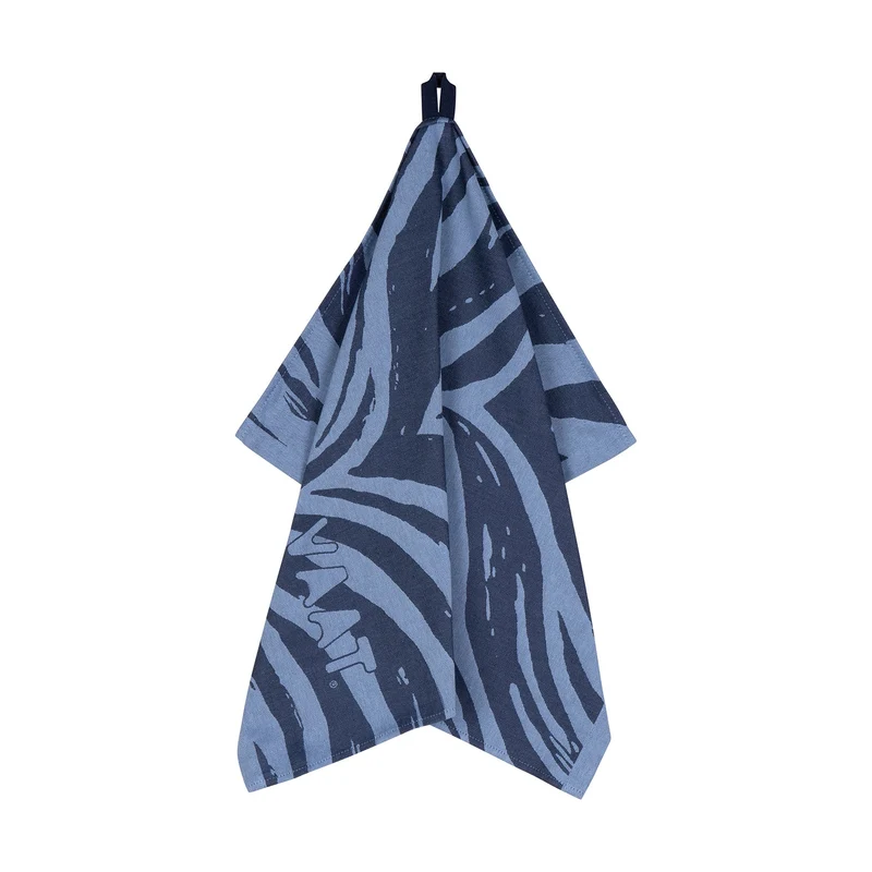 Amsterdam Tee- und Küchenhandtuch-Geschenkset „Zebra Denim/Blau“